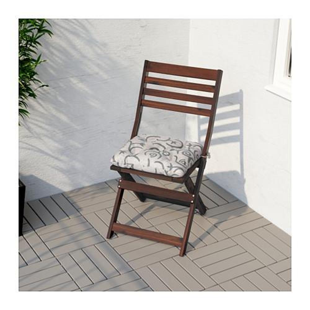 ÄPPLARÖ silla de jardín plegable madera mancha 45xXNNUMXx58 cm (87